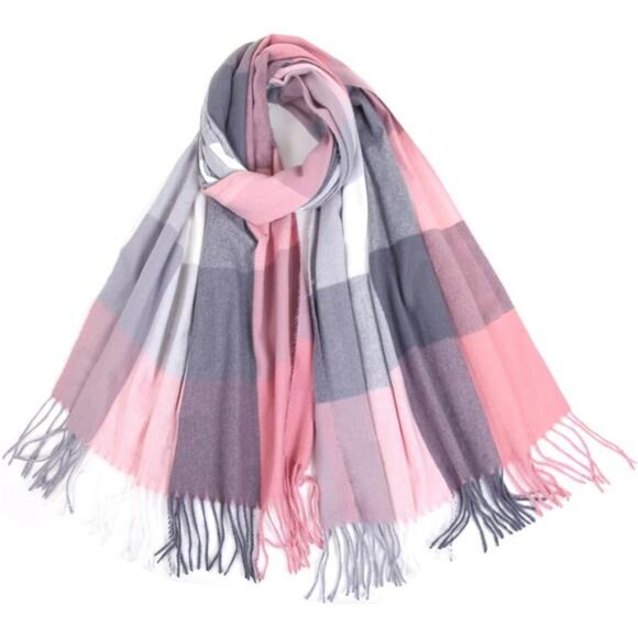 Scarf Wraps Pashminas Pashmina Shawls Warm Winter Long Large Plaid - Picture 3 of 6